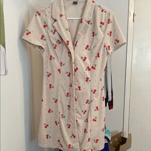 SHEIN Cherry Patterned Knit Top